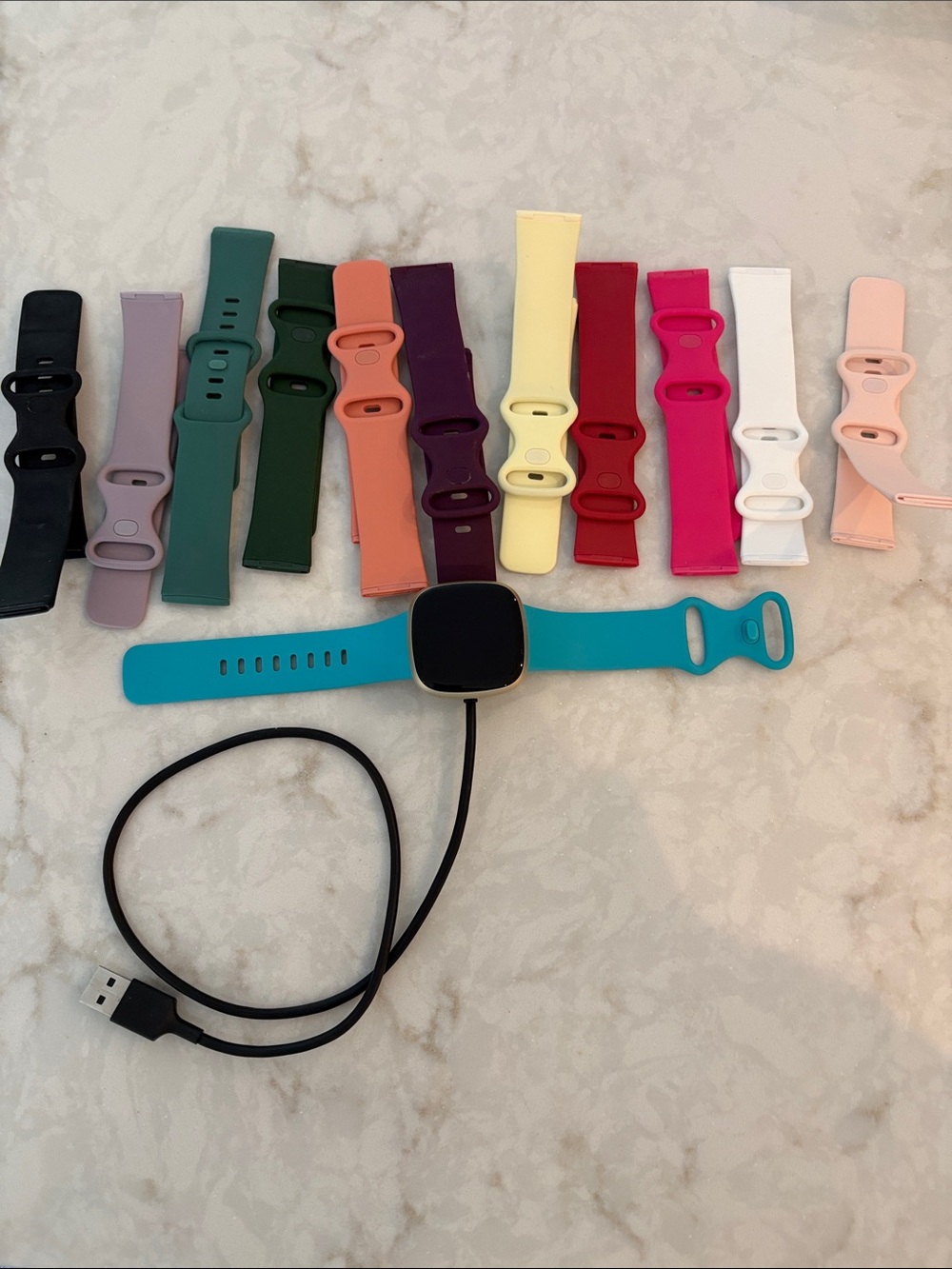 Fitbit Versa 4 with 12 bands